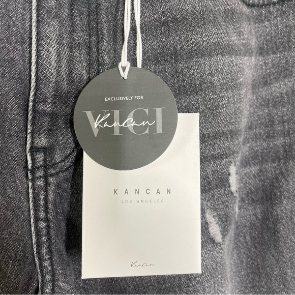 New Kancan for VICI High Rise Distressed Mom Jean in Washed Black - Picture 3 of 10
